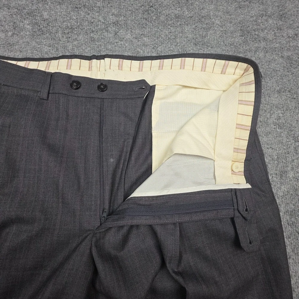 Ermenegildo Zegna SUIT SET 15 Milmil 15 Men's 52R Gray Pink Striped 100% Wool